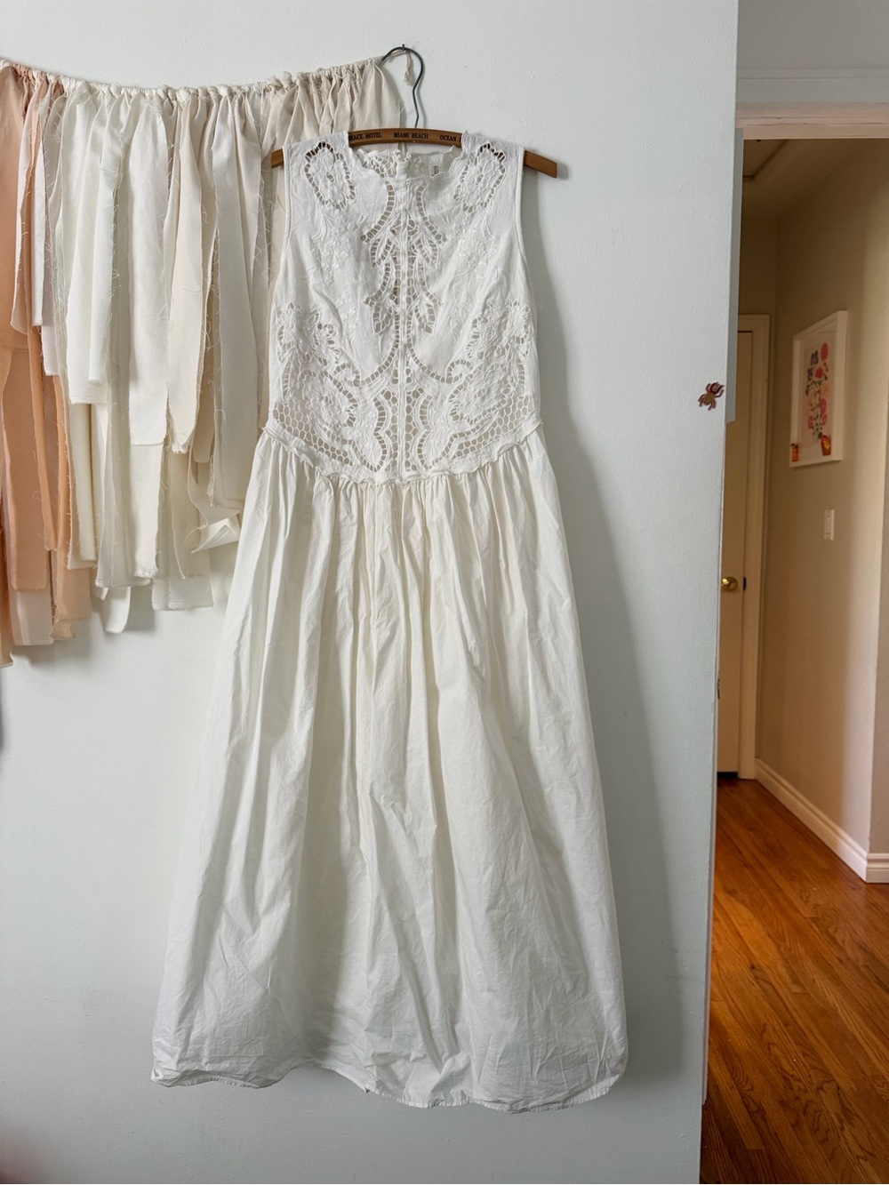 HM White Lace Bodice Maxi Dress